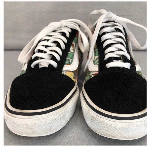 Vans Old Skool Multi Tropic Canvas Suede Shoes Sz 8.5 Womens - Picture 8 of 12